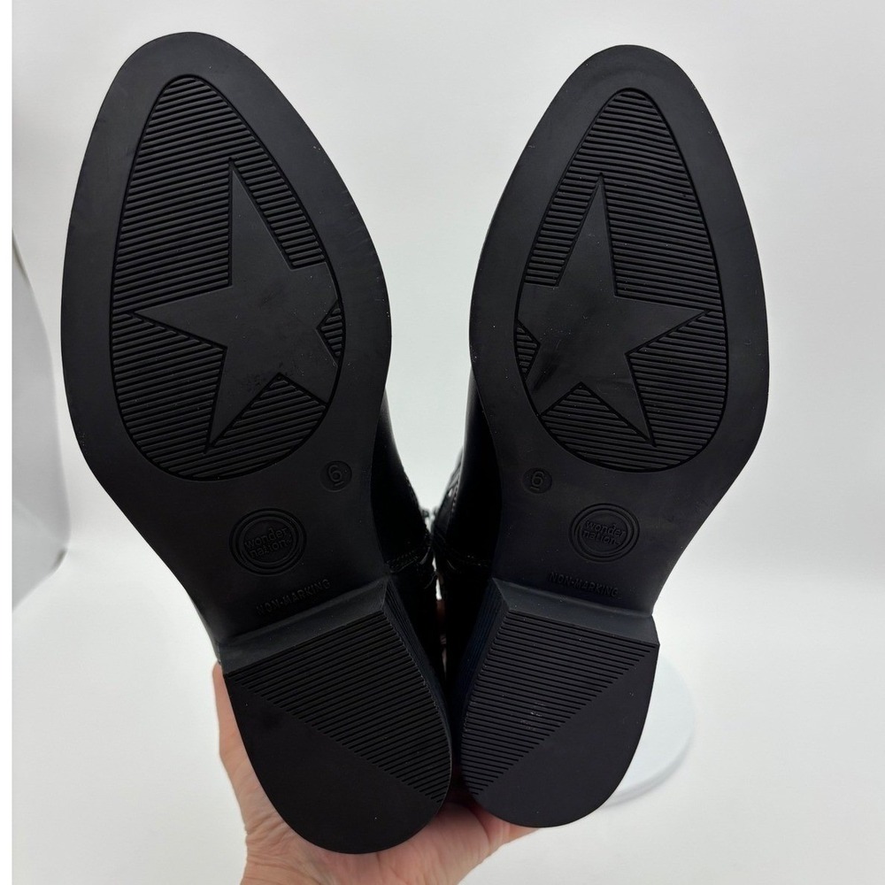 NEW WOMEN'S COWBOY BOOT Western Black Star Festival Cowgirl Ankle Pointed Boho6 - Picture 10 of 10